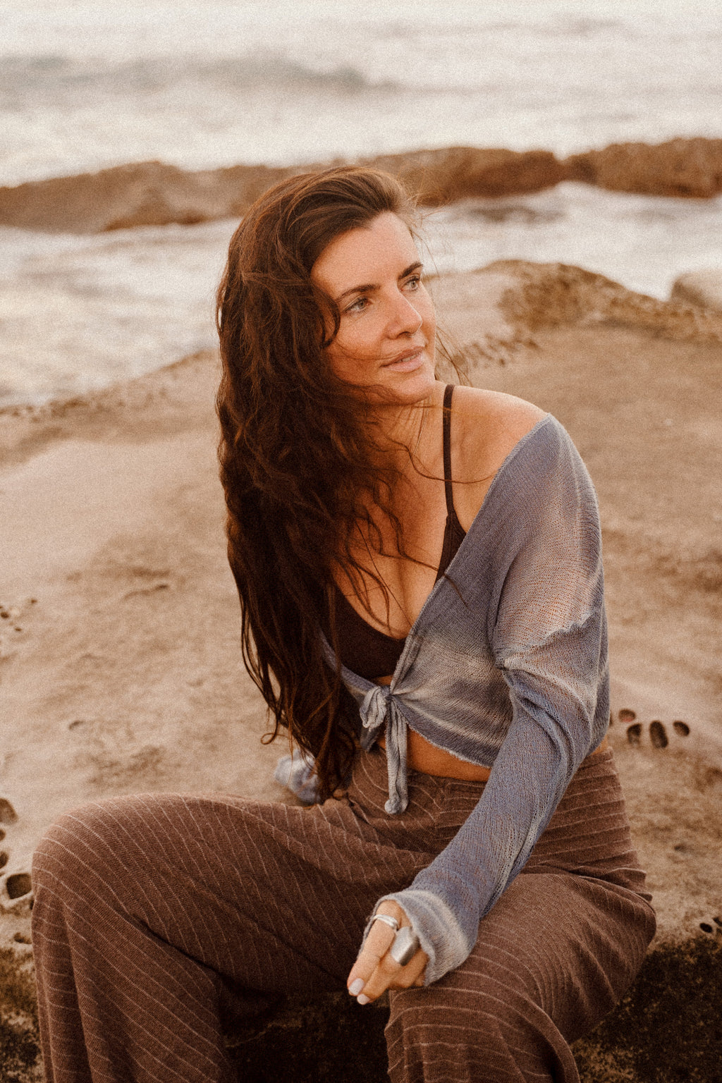 The Amalfi Cardi in Blue Tie-dye