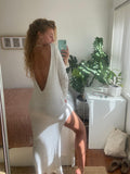 Ipanema Long Sleeve Backless Dress in Natural