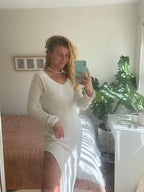 Ipanema Long Sleeve Backless Dress in Natural
