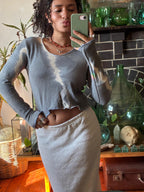 Rumi Top in Lilac Grey Tie-dye