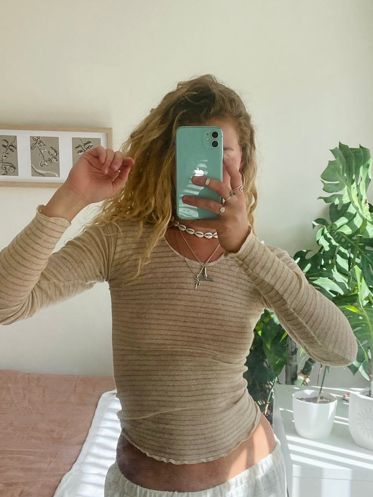 Nami Long Sleeve Top in Fawn