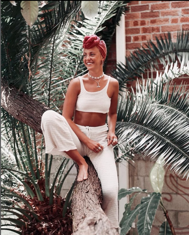 Inka Crop Singlet in White