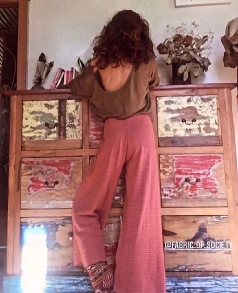 Inka Wide Leg Pant in Red